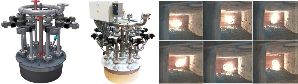 ESA Oxy Fuel Flame Turning into reverberatory furnace