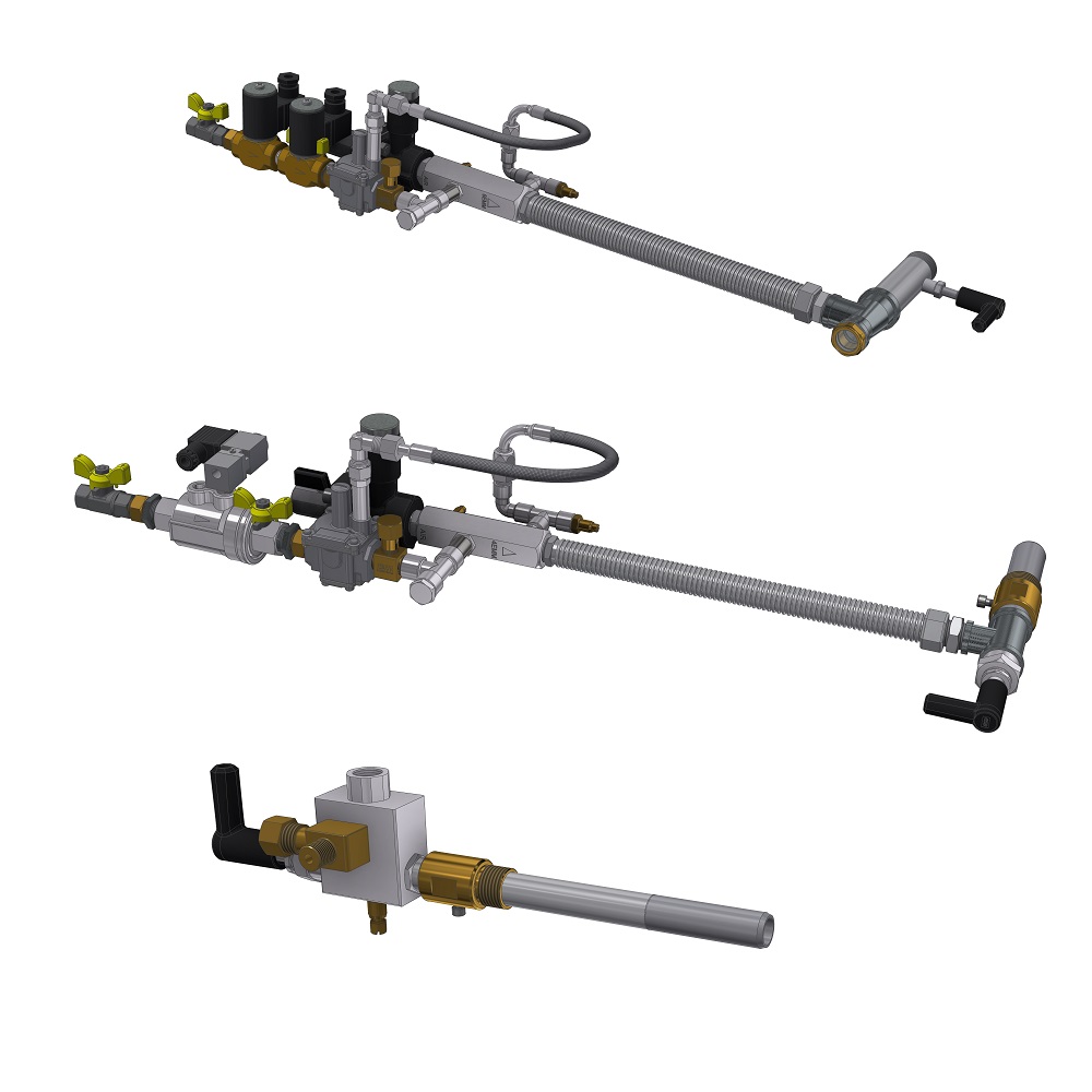 Pilot burners and pilot lines
